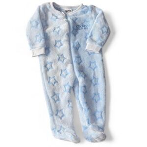 DKNY baby sleeper zip up boys Blue Star One Piece 6 9 months NEW